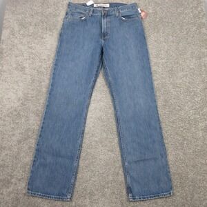 Vintage Gap Jeans Mens 32x32 Blue Standard Fit Stone Wash Denim Pants Y2K NEW